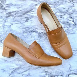 Maryam Nassir Zadeh MNZ Melisa Leather Pilgrim Loafer Block Heels 36 US 6